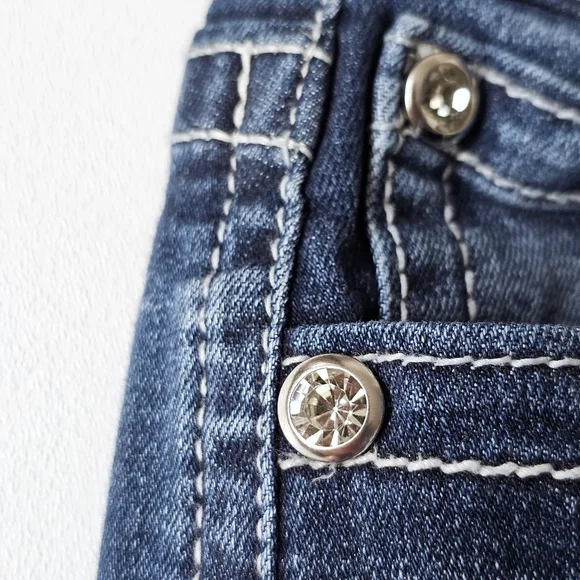 Stella in Dreams Bootcut Jeans 11/30 Mid Rise Embellished Western Y2K Bling - Picture 6 of 16
